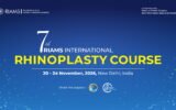 7th RIAMS International Rhinoplasty Course banner held in New Delhi, India from 20–24 November 2026